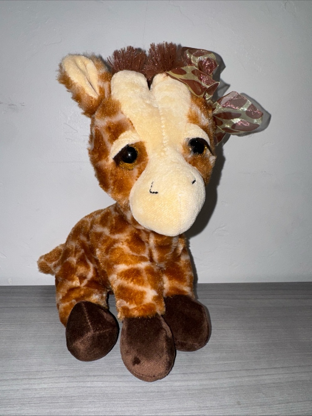 The Petting Zoo Lash’z Giraffe Plush Stuffed Animal 12” Eyelashes Brown Tan